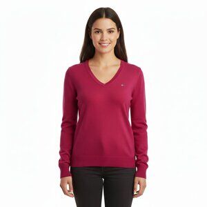 Tommy Hilfiger Pink Sweater – Cozy Knit Pullover Size L